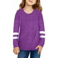 thumbnail image 1 of Kids Girls Crewneck Tee Tops Basic Inside Cartoon Printed Shirt Long Sleeve Toddler Shirt for Little Girls 8-9 Years, 1 of 4