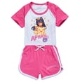 thumbnail image 1 of Kids Girls Cute Aphmaus T-Shirt and Shorts Outfit Cartoon Pattern Clothes Set Summer Tracksuit for Sport Casual, 1 of 2