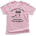 thumbnail image 1 of Kids Girls Don't Like Boys Girls Like Cats and Money T-shirt, Youth Kids Girl T-Shirt, Cat Shirt, Funny Saying, Light Pink, X-Large, 1 of 4