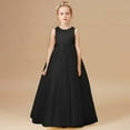 thumbnail image 1 of Kids Girls Dress Short Sleeves Black Dress Girls Fall Dresses Dresses for Girl Christmas Outfit 6-7 Years, 1 of 6