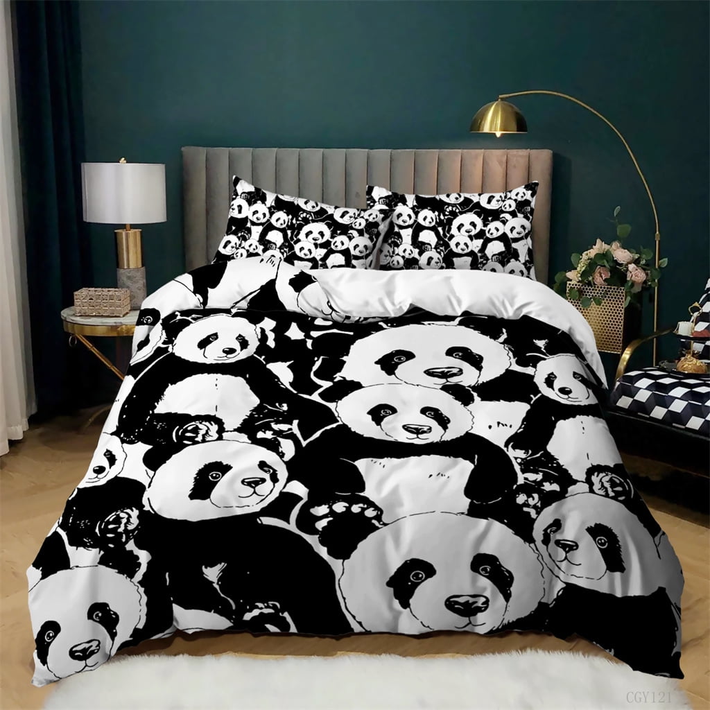 Panda cot bedding best sale