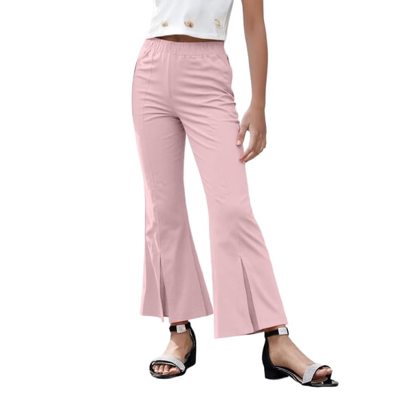 Kids Girls Jeans Denim Elastic Wasit Wide Leg Jean Denim Pants Teen Girl Clothes for Kids Girls 9-10 Years