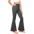 thumbnail image 1 of Kids Girls Flare Leggings Wide Elastic Waist Bell Bottom Trousers Ruffle Hem Slim Fit Pants for Yoga Party Daily Wear, 4T-16Y, 1 of 9