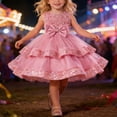 thumbnail image 1 of Kids Girls Formal Dress Pink Dress Sleeveless Birthday Dress for Girls Preschool Graduation 3T, 1 of 4