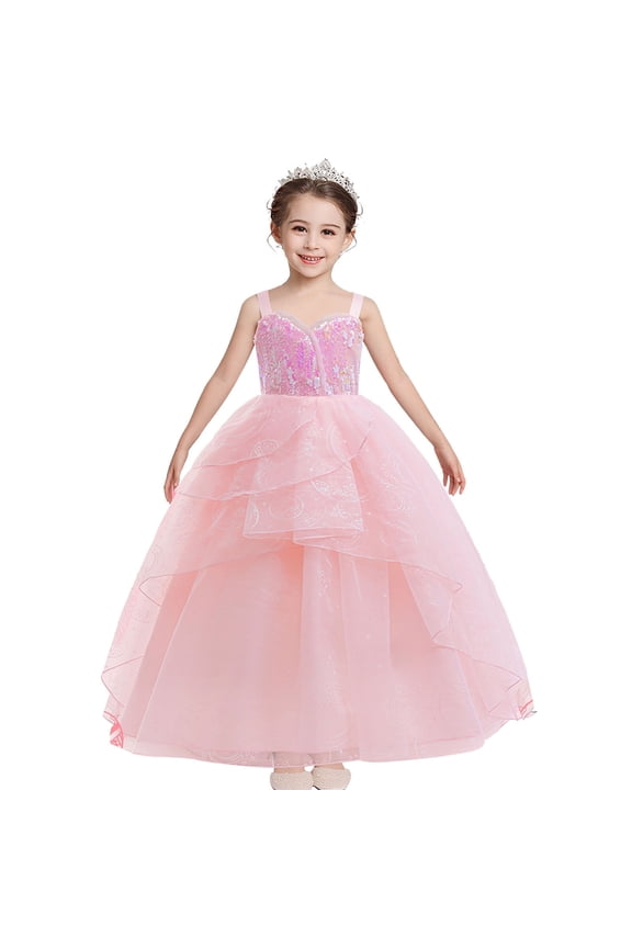 Kids Girls Good Witch Cosplay Bubble Dress Birthday Xmas Gift