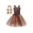 thumbnail image 1 of Kids Girls Halloween Lion Costume Ruffle Tulle Tutu Dress with Headband Birthday Role Play Party Stage Dress Outfit, 1 of 8