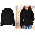thumbnail image 1 of Kids Girls Hoodie Black Hoodies Casual Long Sleeve Sweatshirts Fall Clothes Kids Girls Clothes 6-7 Years, 1 of 4