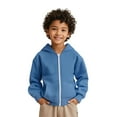 thumbnail image 1 of Kids Girls Hoodie Casual Long Sleeve Hoodies with Zipper Blue Hoodies Pocket kids Warm Fall Winter Clothes 5-6 Years Boys Clothes, 1 of 7