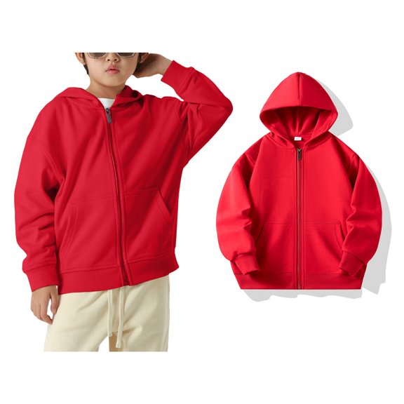 Kids Girls Hoodie Full Zip Hoodie Lightweight Long Sleeve Hoodies Fall Clothes Kids Clothes for Girls 8-9 Years