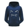 thumbnail image 1 of Kids Girls Hoodie Kids Navy Hoodie Long Sleeve Soft Sweatshirts Top Warm Fall Winter Clothes 4-5 Years Boys Clothes, 1 of 4