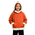 thumbnail image 1 of Kids Girls Hoodie Orange Hoodie Long Sleeve Pullover Tops Winter Clothes Girls Size 8-9 Years Clothes, 1 of 9