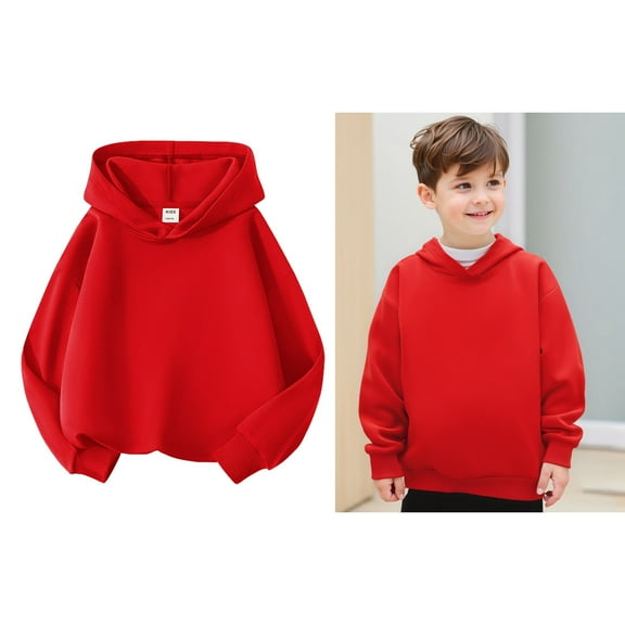 Kids Girls Hoodie Red Hoodie Lightweight Long Sleeve Hoodies Winter Clothes Kids Girls Clothes 3-4 Years