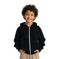 thumbnail image 1 of Kids Girls Hoodies Black Zip up Hoodies Long Sleeve Lightweight Pullover Tops Loose Sweatshirt Warm Fall Winter Clothes Kids Clothes Boys Size 4-5 Years Kids Clothes, 1 of 6