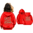 thumbnail image 1 of Kids Girls Hoodies Christian Sweatshirt Long Sleeve Graphic Hoodies Girls Casual Oversize Pullover Top Cute Clothes Preppy Clothes for Girls 9-10 Years Cute&nbsp;Boy Girl&nbsp;Clothing, 1 of 9