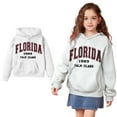 thumbnail image 1 of Kids Girls Hoodies Florida Letter Print Hoodie Long Sleeve Hooded Sweatshirt Top Warm Fall Winter Clothes 5-6 Years Old Boy Clothes Kids Clothes, 1 of 4