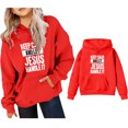thumbnail image 1 of Kids Girls Hoodies Jesus Hoodies Long Sleeve Graphic Sweatshirt Girls Casual Oversize Pullover Top Essentials Sweatshirt Tween Clothes 4-5 Years Cute&nbsp;Boy Girl&nbsp;Clothing, 1 of 6