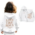 thumbnail image 1 of Kids Girls Hoodies Jesus Loves You Hoodie Long Sleeve Graphic Sweatshirt Girls Casual Oversize Pullover Top Girl Clothing Boy Clothes 3-4 Years Cute&nbsp;Boy Girl&nbsp;Clothing, 1 of 9