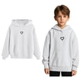 thumbnail image 1 of Kids Girls Hoodies Kids Heart-patterned Hoodie Long Sleeve Soft Sweatshirts Top Fall Clothes 9-10 Years Old Boy Clothes, 1 of 8