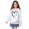 thumbnail image 1 of Kids Girls Hoodies Kids Love Hoodie Long Sleeve Pullover Tops Warm Fall Winter Clothes Little Girls Clothes Size 3-4 Years Cute&nbsp;Boy Girl&nbsp;Clothing, 1 of 4