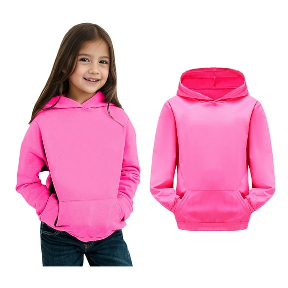 Kids Girls Hoodies Kids Pink Hoodies Casual Long Sleeve Sweatshirts Winter Clothes Kids Girls Clothes 6-7 Years