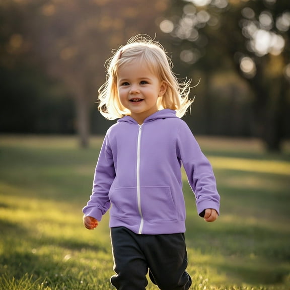 Kids Girls Hoodies Kids Purple Zip Up Hoodies Long Sleeve Soft Sweatshirts Top Fall Clothes Girl Clothes 3T