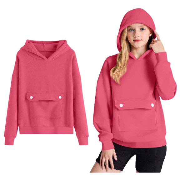 Kids Girls Hoodies Kids Watermelon Red Hoodie Long Sleeve Casual Basic Pullover Sweatshirt Hoodie Winter Clothes Toddler Girls Clothes 5-6 Years