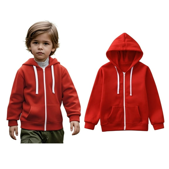 Kids Girls Hoodies Kids Zip up Hooded Long Sleeve Hooded Sweatshirt Top Warm Fall Winter Clothes 6-7 Years Girl Clothes