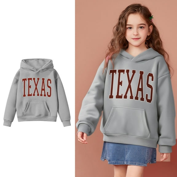 Kids Girls Hoodies Letter Pattern Hoodie Long Sleeve Casual Basic Pullover Sweatshirt Hoodie Fall Clothes Kids Boy Clothes 7-8 Years