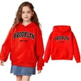 thumbnail image 1 of Kids Girls Hoodies Long Sleeve Pullover Hoodie Sweatshirt Letter Graphic Hoodie kids Warm Fall Winter Clothes 8-9 Years Old Boy Clothes, 1 of 5