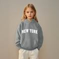 thumbnail image 1 of Kids Girls Hoodies New York City Letter Print Hoodie Long Sleeve Casual Basic Pullover Sweatshirt Hoodie Winter Clothes Girls Clothes 5-6 Years Kids Clothes, 1 of 4