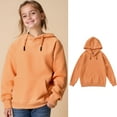 thumbnail image 1 of Kids Girls Hoodies Orange Hoodie Casual Long Sleeve Hooded Sweatshirt Top Fall Winter Clothes Boys 6-7 Years Clothes Kids Clothes, 1 of 5