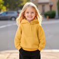 thumbnail image 1 of Kids Girls Hoodies Yellow Hoodie Casual Long Sleeve Hoodies Winter Clothes Toddler Boys Clothes 4T, 1 of 4