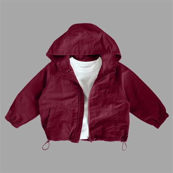 Kids Girls Jacket Boys Windbreaker Jacket Zipper Hoodies Lightweight Toddler Jacket Fall Jacket Boys Hoodies Size 9-10 Years