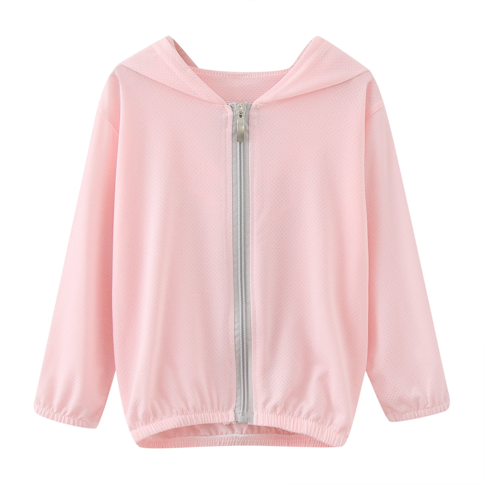 完璧すぎて可愛げがない Kids Girls Jackets Solid Color Long Sleeve Summer Sun Proof Clothing