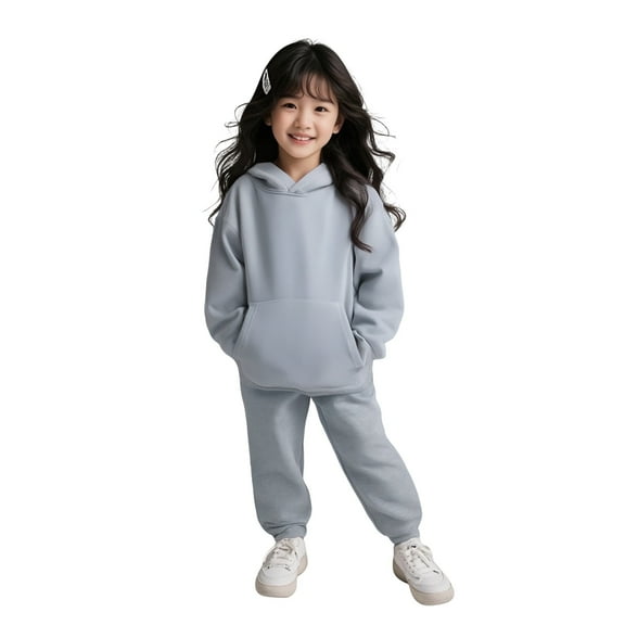 Kids Girls Jogger Set Long Sleeve Solid Basic Hoodie and Sweatpants 2 Piece Fall Winter Clothes 3-4 Years Girls Outfits Cute Boy Girl Clothing