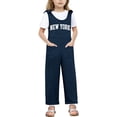 thumbnail image 1 of Kids Girls Jumpsuits Rompers Comfortable Letter Print Romper with Pockets for Daily Wear Rompers for Girls 9-10 Years, 1 of 4