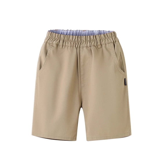 Kids Girls Khaki Athletic Girls School Uniform Pants Boys Pants Size 7-8 Years
