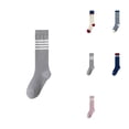 thumbnail image 1 of Kids Girls Knee-High Cotton Socks, Cute Sport School Fashion Stripe Socks for Toddlers and Children, Uniform Tube Socks for Soccer and Daily Wear, 1 of 4
