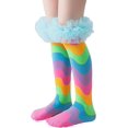thumbnail image 1 of Kids Girls Knee High Socks Gift Long Crazy Silly Tall Funny Boot Child Fun Socks, 1 of 3