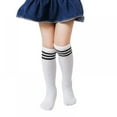 thumbnail image 1 of Kids Girls Knee High Socks Long Boot Rhinestone Striped Socks, 1 of 4