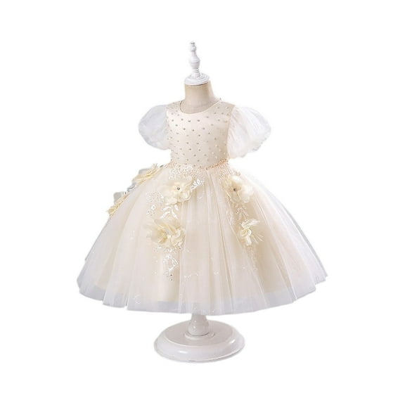 Kids Girls Long Communion Princess Dresses Flower Pageant Party Wedding Floor Length Dance Evening Gowns
