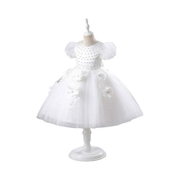 Kids Girls Long Communion Princess Dresses Flower Pageant Party Wedding Floor Length Dance Evening Gowns