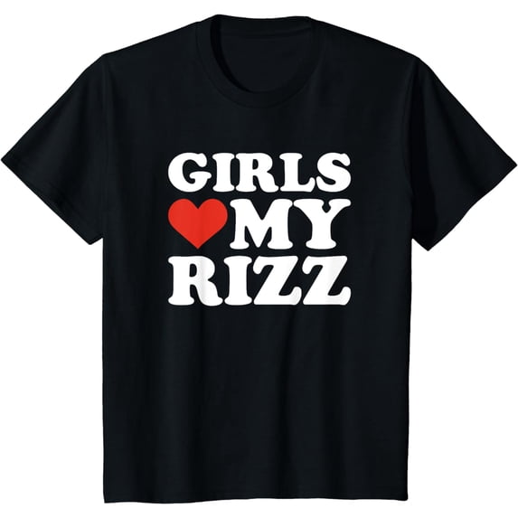 Kids Girls Love My Rizz Funny Meme Saying T-Shirt