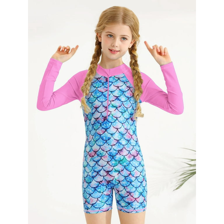 Girl bathing suit rash guard hotsell
