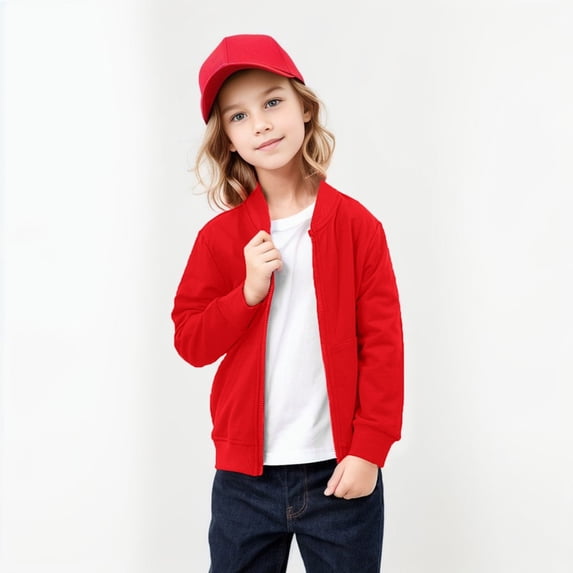 Kids Girls' Outerwear Jackets Long Sleeve Zip Up Jackets For Boys Soft Lightweight Windproof Jacket Winter Warm Outwear Jacket Coat 3-4 Years