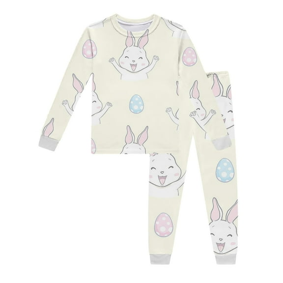 Kids Girls Pajamas Set Cartoon Print Crewneck Pullover Top Toddler Nightgown Summer Boys Pjs Size 6-7 Kids Clothes