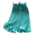 thumbnail image 1 of Kids Girls Palazzo Pants Flow𝐲 Ruffle Stretchy Cropped Pants Culottes High Waisted Wide Leg Trousers Trendy Sweatpants, 1 of 6