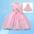 thumbnail image 1 of Kids Girls Pink Dress Ruffle Sleeveless Tulle Baby Dress Tea Party Dress Hallowmas Dresses for Girls 8-9 Years, 1 of 4
