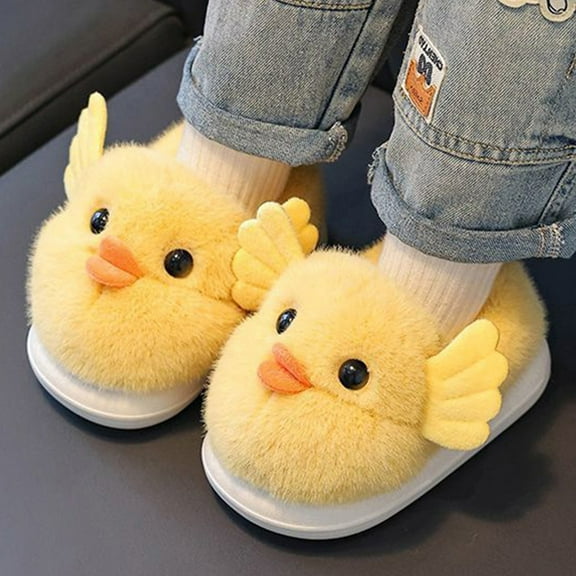 Kids Girls Plush Slippers Toddler Boys Winter Slippers Boys Slip-On Slippers Memory Foam Boys Warm Lined Slippers Indoor Slippers for Girls Girls Winter Footwear 9-11 Years
