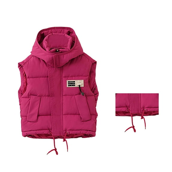 Kids Girls Puffer Vest with Hood Sleeveless Jacket Lightweight Girls' Outerwear Vests Winter Vest Girls Size 4-5 Years Clothes